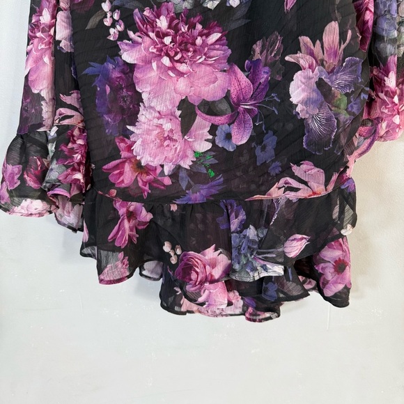 Express Floral One Shoulder Romper Dress New NWT - Picture 5 of 10